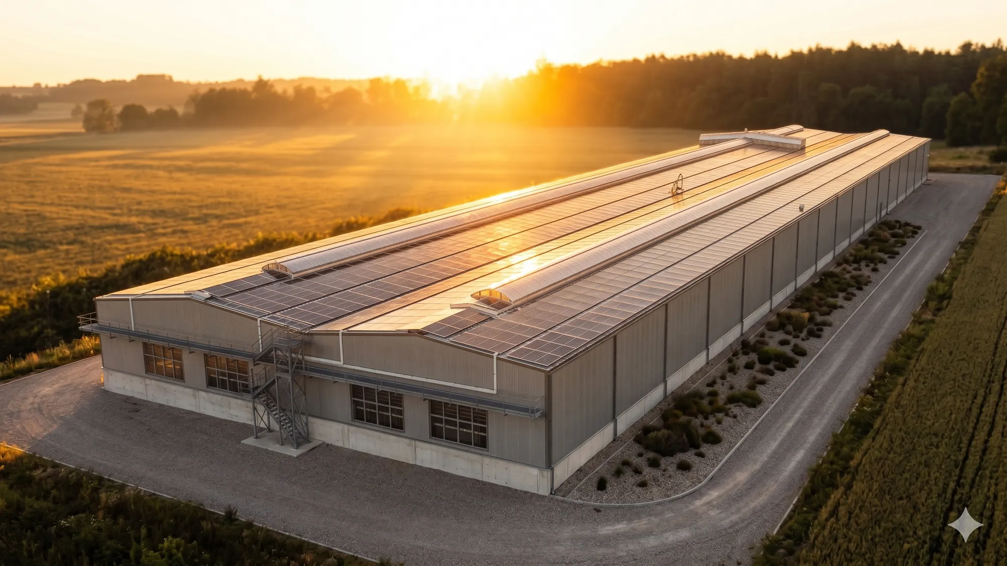 HM Group Metal fabrikasının çatısındaki güneş enerjisi santrali